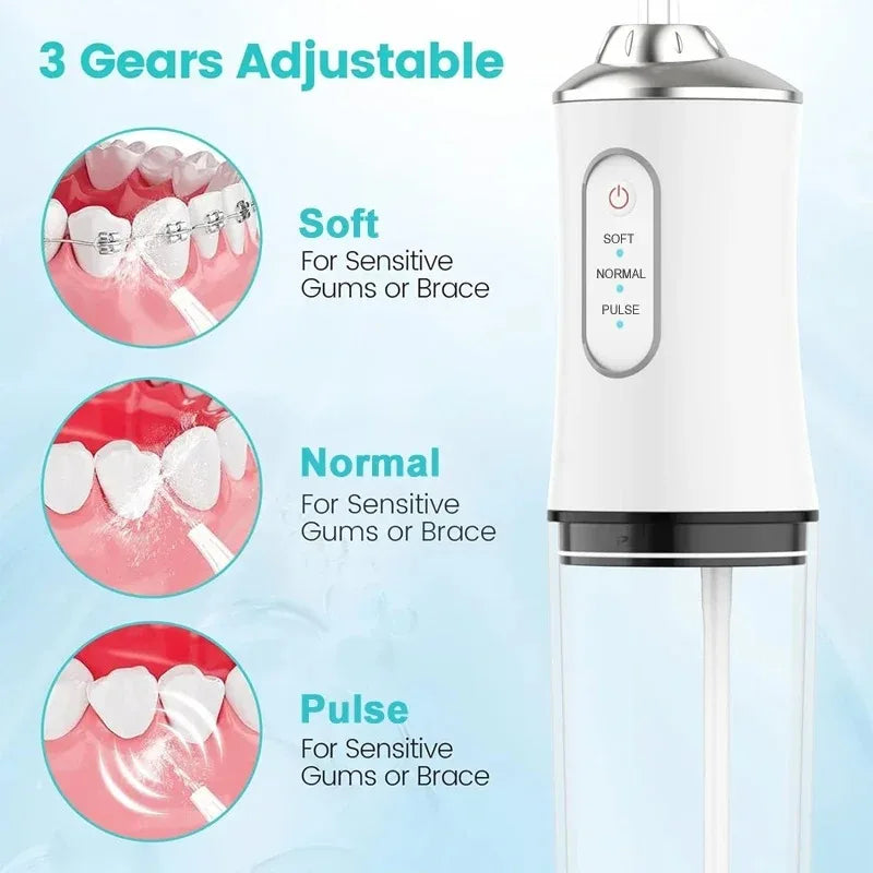 🦷 Draagbare Monddouche – Grondige reiniging en een perfecte glimlach