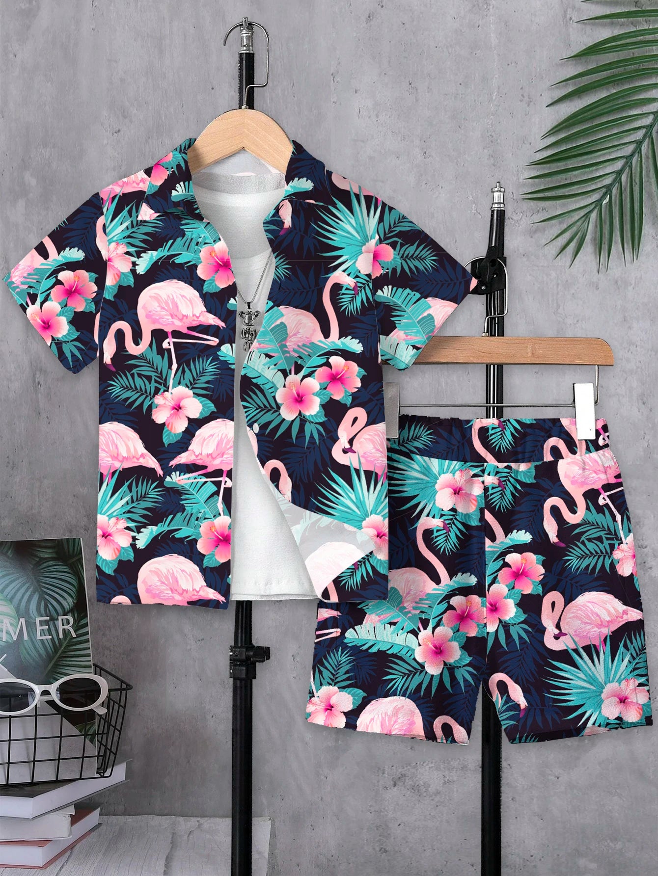 🌴 Conjunto Verano Niño – Estilo Tropical Premium (Camisa + Short)