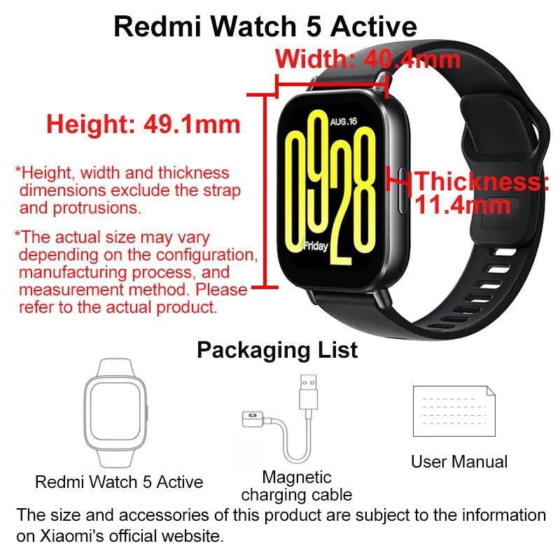 ⌚ Xiaomi Redmi Watch 5 Active – Tu compañero inteligente diario