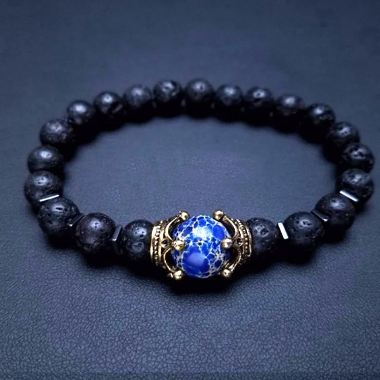 Pulsera de cuentas ojo de tigre para hombre – Ajustable, elegante y con energía natural
