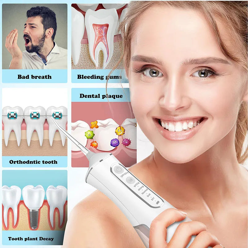🦷 Draagbare Monddouche – Grondige reiniging en een perfecte glimlach