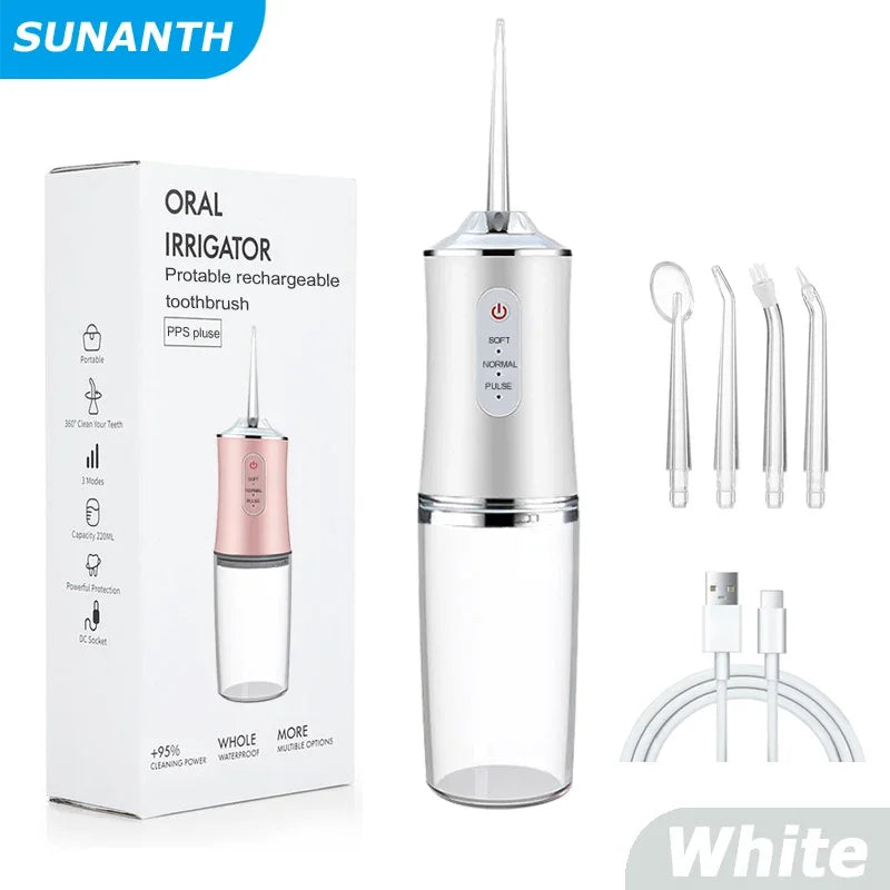 🦷 Draagbare Monddouche – Grondige reiniging en een perfecte glimlach
