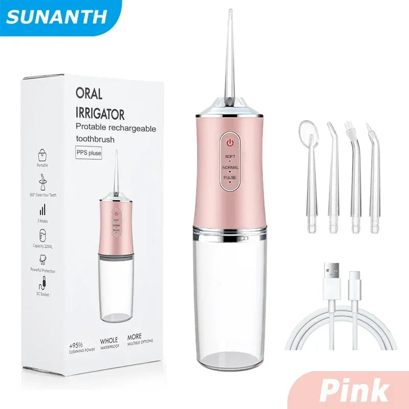 🦷 Draagbare Monddouche – Grondige reiniging en een perfecte glimlach