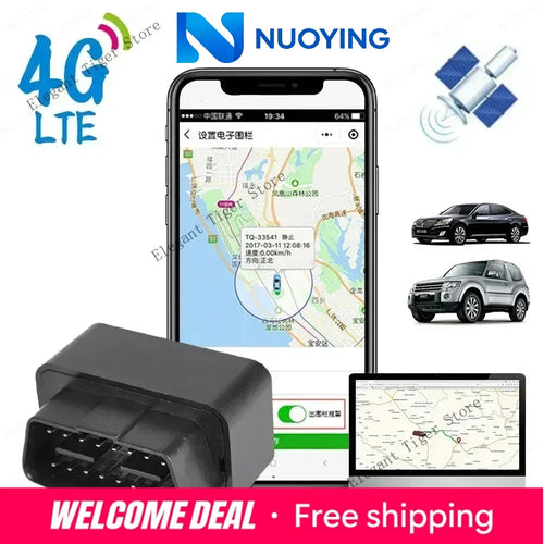 Localizador GPS 4G para coche (OBD) – Sin cuotas mensuales | Seguimiento en tiempo real