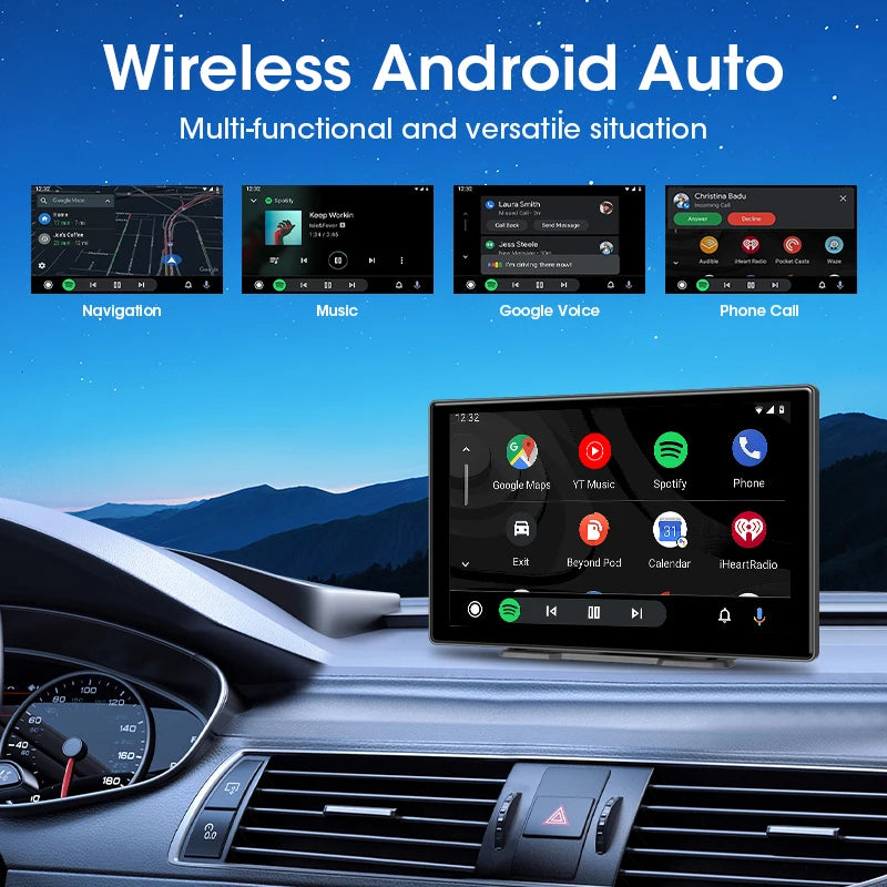 Draadloos CarPlay-scherm voor in de auto + achteruitrijcamera | Installatie in 5 minuten