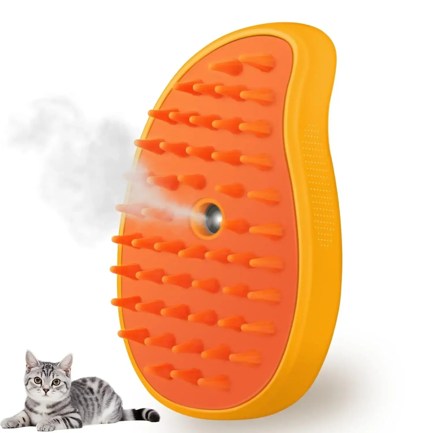 Cepillo de Vapor 3 en 1 para Mascotas – Elimina Pelo, Limpia y Relaja