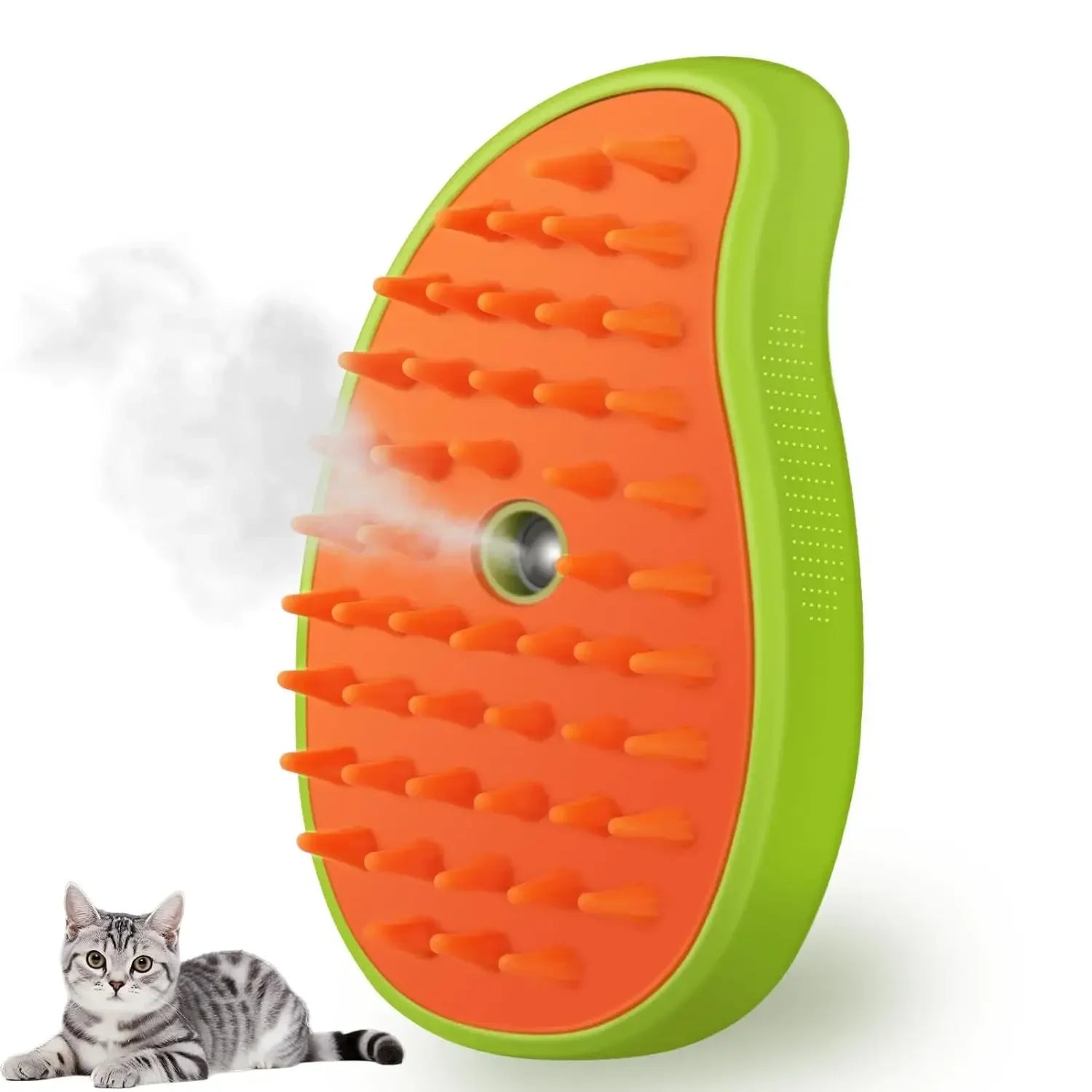 Cepillo de Vapor 3 en 1 para Mascotas – Elimina Pelo, Limpia y Relaja